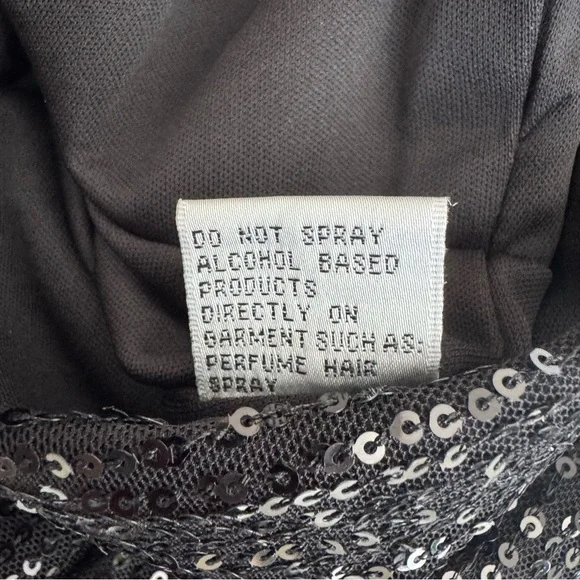 Mac Duggal Ieena Long Sleeve Wide-Leg Sequin Jumpsuit NWT in Black 2 - Picture 14 of 16